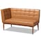 Baxton Studio Sanford Mid-Century Modern Tan Faux Leather and Walnut Brown Finished Wood 3-Piece Dining Nook Set 184-11346-9305-Zoro - alternate 9